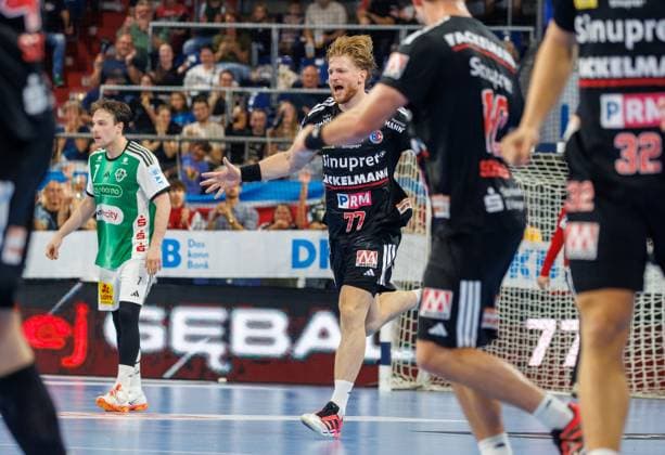 02.09.2026 - Handball - 1. Bundesliga OPEL HBL - Saison 2026 2027 - 02. Spieltag: HC Erlangen Metropolregion Nürnberg HCE - TSV Hannover-Burgdorf ( Die Recken ) - DaMa - xdaxmax - Jubel Freude - Maciej Gebala (77, HC Erlangen HCE )