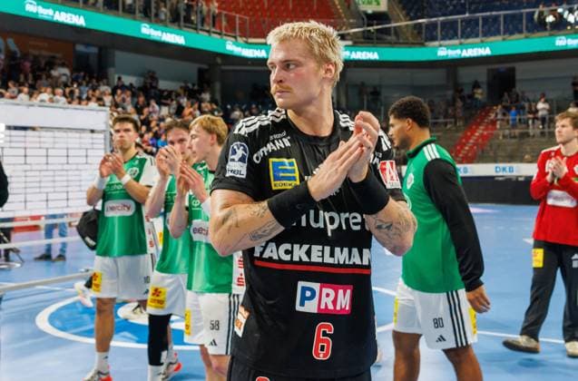 02.09.2026 - Handball - 1. Bundesliga OPEL HBL - Saison 2026 2027 - 02. Spieltag: HC Erlangen Metropolregion Nürnberg HCE - TSV Hannover-Burgdorf ( Die Recken ) - DaMa - xdaxmax - Marek Nissen (6, HC Erlangen HCE ) enttäuscht Enttäuschung nach Spielende