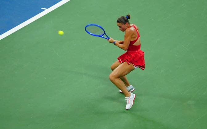 Marta Kostyuk in second round action 2026 US Open, Day Four, USTA Billie Jean King National Tennis Center, New York, USA - 02 Sep 2026New York USTA Billie Jean King National T New York (NY) United States of America EDITORIAL USE ONLY No use with unauthorised audio, video, data, fixture lists, club league logos or live services. Online in-match use limited to 120 images, no video emulation. No use in betting, games or single club league player publications. Copyright: xJavierxGarcia Shutterstockx 17124553bt
