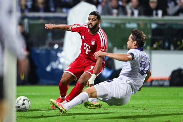 02.09.2026, Fussball, DFB-Pokal, VfL Osnabrück - FC Bayern München, Ismael Saibari (FC Bayern München), Jannik Müller (VfL Osnabrück) xRHR-FOTO DEx Copyright: TeresaxKroeger RHR-FOTOx RHR-FOTO DE