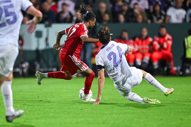 02.09.2026, Fussball, DFB-Pokal, VfL Osnabrück - FC Bayern München, Michael Olise (FC Bayern München) erzielt das Tor zum 1:3, xRHR-FOTO DEx Copyright: TeresaxKroeger RHR-FOTOx RHR-FOTO DE