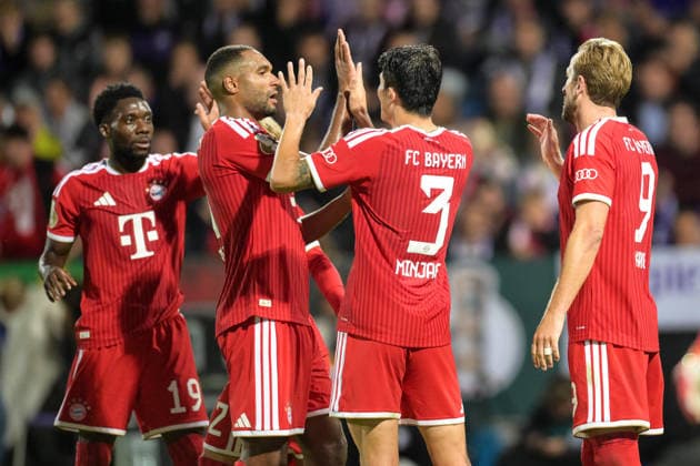 Fußball, DFB-Pokal, 20260902, VfL Osnabrück - FC Bayern München. Im Bild Tor 1:4 Torjubel. Osnabrück Osnatel Arena Niedersachsen Deutschland Copyright: Passion2Press MarkusxFischerx