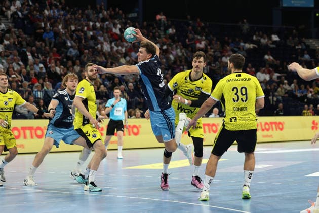 Handball I Herren I Saison 2026 2027 I Bundesliga I 2. Spieltag I Handball Club Hamburg - TVB Stuttgart I 02.09.2026 Nicolaj Jorgensen (11, Handball Club Hamburg) Hamburg Barclaycard Arena Hamburg Deutschland Copyright: xLobeca RalfxHomburgx