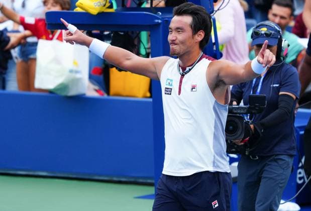Yunchaokete Bu celebrates his win over Rafael Jodar 2026 US Open, Day Four, USTA Billie Jean King National Tennis Center, New York, USA - 02 Sep 2026New York USTA Billie Jean King National T New York (NY) United States of America EDITORIAL USE ONLY No use with unauthorised audio, video, data, fixture lists, club league logos or live services. Online in-match use limited to 120 images, no video emulation. No use in betting, games or single club league player publications. Copyright: xJavierxGarcia Shutterstockx 17124553cf