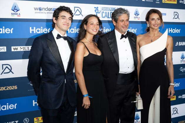 IPA88044366 - Demetrio Albertini with his family - AIC 2026 Grand Soccer Gala, at the Teatro alla Scala in Milan, Italy, on September 2, 2026.  Copyright: xRiccardoxSpadettoxDexPaulis IPAxSportx xx 88044366