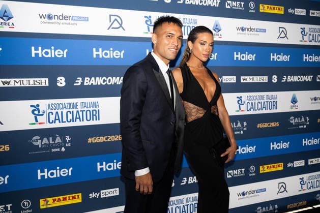 IPA88044387 - Lautaro Martinez and Agustina Gandolfo - AIC 2026 Grand Soccer Gala, at the Teatro alla Scala in Milan, Italy, on September 2, 2026.  Copyright: xRiccardoxSpadettoxDexPaulis IPAxSportx xx 88044387