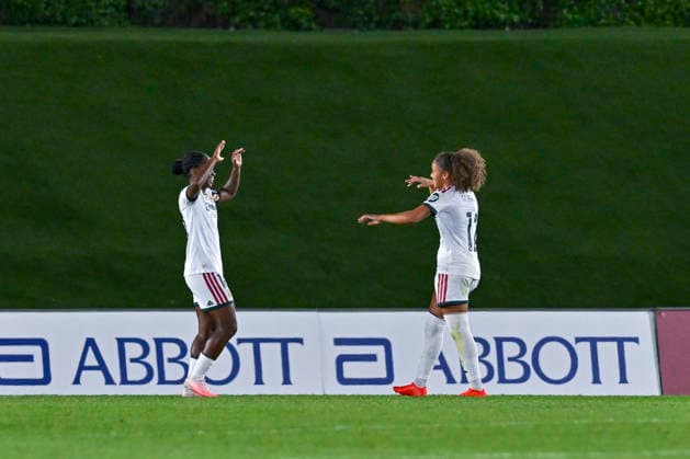 September 2, 2026, Madrid, Madrid, Spain: 18 LINDA CAICEDO of Real Madrid CF Femenino and 12 FELICIA SCHRODER of Real Madrid CF Femenino celebrates a goal during the Women s Champions League match between REAL MADRID FEMENINO and AFC AJAX VROUWEN, held on September 2, 2026, in Valdebebas, Madrid, Spain. The Women s Champions League Match REAL MADRID 2 - PARIS FOOTBALL CLUB 1 (02.09.26)  - ZUMAc312 20260902_zsp_c312_225 Copyright: xOscarxManuelxSanchezx