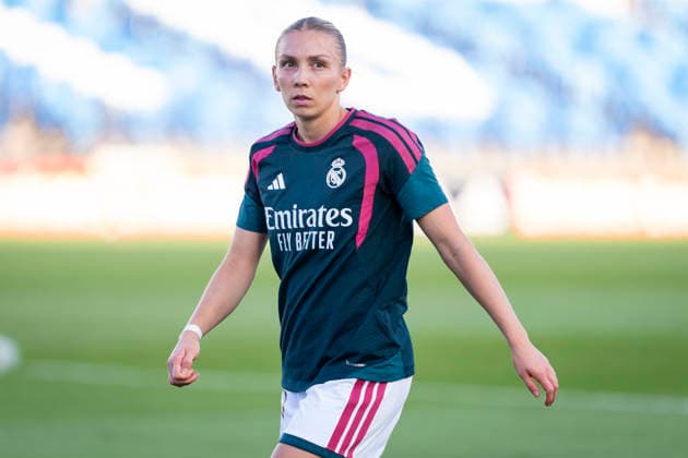 Real Madrid CF v Ajax - Women s Champions League 2026 27 Elisa Senss of Real Madrid CF warms up prior to the UEFA Women s Champions League 2026 27 third qualifying round second leg football match between Real Madrid and Ajax at Estadio Alfredo Di Stefano on September 2, 2026 in Madrid, Spain. Madrid Estadio Alfredo Di Stefano Madrid Spain Copyright: xAlbertoxGardinx AGardin_20260902_Foot_WCha_Rea_Mad_Aja_0001