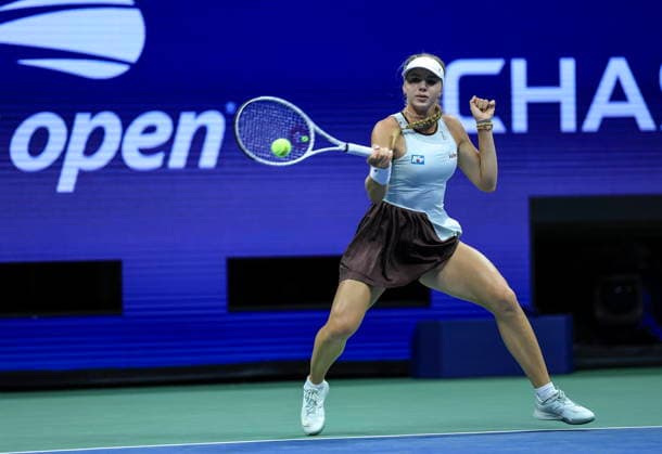 US Open tennis tournament - Day 4 Polina Iatcenko of Russia in action against Aryna Sabalenka of Belarus during their Women s Singles second round match at the US Open Tennis Championships in Flushing Meadows, New York, USA, 02 September 2026. FLUSHING MEADOWS NEW YORK United States  Copyright: xCRISTOBALxHERRERA-ULASHKEVICHx