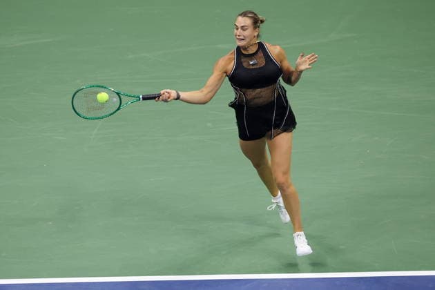 US Open tennis tournament - Day 4 Aryna Sabalenka of Belarus in action against Polina Iatcentko of Russia during their second round Women™s Singles match at the US Open Tennis Championships in Flushing Meadows, New York, USA, 02 September 2026. FLUSHING MEADOWS NEW YORK United States  Copyright: xBRIANxHIRSCHFELDx