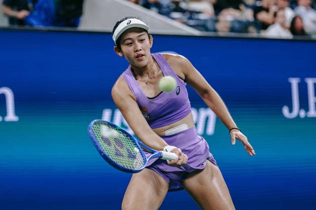 US Open tennis tournament - Day 4 Lanlana Tararudee of Thailand in action against Linda Noskova of the Czech Republic during their Women™s Singles second round match at the US Open Tennis Championships in Flushing Meadows, New York, USA, 02 September 2026. FLUSHING MEADOWS NEW YORK United States  Copyright: xOlgaxFedorovax