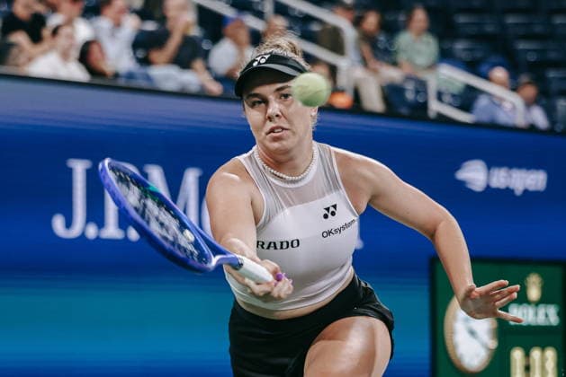 US Open tennis tournament - Day 4 Linda Noskova of the Czech Republic in action against Lanlana Tararudee of Thailand during their Women™s Singles second round match at the US Open Tennis Championships in Flushing Meadows, New York, USA, 02 September 2026. FLUSHING MEADOWS NEW YORK United States  Copyright: xOlgaxFedorovax