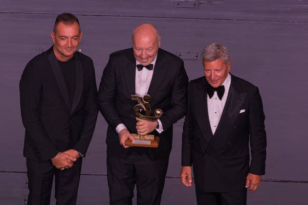 IPA88052803 - Inter President Marotta receives the Club of the Year award during the AIC 2026 Gran Gala del Calcio, held in Milan, Italy, on September 2, 2026  Copyright: xLucaxMicheli IPAxSportx xx 88052803
