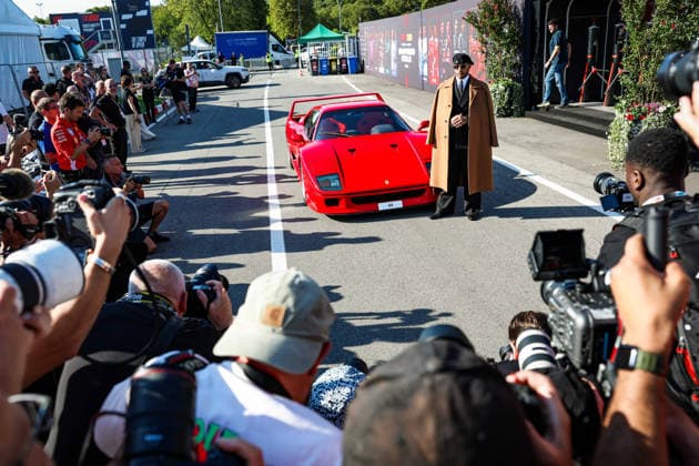 F1 - ITALIAN GRAND PRIX 2026 HAMILTON Lewis (gbr), Scuderia Ferrari, driving his Ferrari F40 in the paddock during the Formula 1 Gran Premio d™Italia 2026, Italian Grand Prix, 13th round of the 2026 Formula One World Championship, WM, Weltmeisterschaft from September 4 to 6, 2026 on the Autodromo Nazionale Monza, in Monza, Italy - MonzaItaly  Copyright: xFLORENTxGOODENx