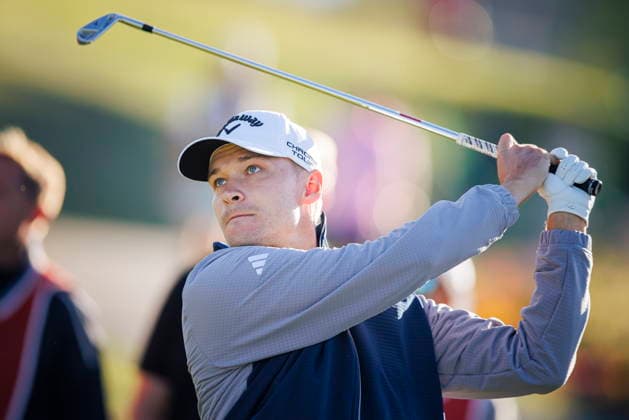 European Masters Golf Tournament in Crans-Montana Rasmus Hojgaard from Denmark during the first round of the DP World Tour Omega European Masters Golf Tournament, in Crans-Montana, Switzerland, 03 September 2026. Crans-Montana Wallis Switzerland  Copyright: xVALENTINxFLAURAUDx
