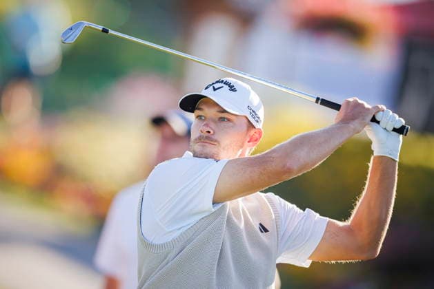European Masters Golf Tournament in Crans-Montana Nicolai Hojgaard from Denmark during the first round of the DP World Tour Omega European Masters Golf Tournament, in Crans-Montana, Switzerland, 03 September 2026. Crans-Montana Wallis Switzerland  Copyright: xVALENTINxFLAURAUDx