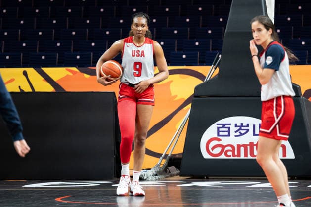 United States Team Practice - FIBA Women s Basketball World Cup 2026. Kiki Iriafen is seen during practice of the United States national team, Nationalteam at the FIBA Women s Basketball World Cup 2026 in Berlin, Germany, on September 3, 2026. Berlin Germany  Copyright: xMarcinxGolbax originalFilename:golba-unitedst260903_npkSi.jpg