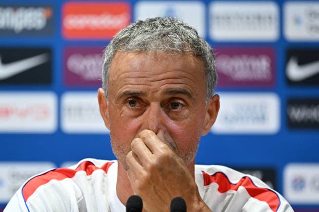Paris Saint-Germain holds media day at PSG Campus POISSY, FRANCE - SEPTEMBER 03: Luis Enrique, head coach of Paris Saint-Germain (PSG), speaks during a press conference, PK, Pressekonferenz at the PSG Campus in Poissy, west of Paris, France on September 3, 2026. Mustafa Yalcin Anadolu Poissy France. Editorial use only. Please get in touch for any other usage.  Copyright: x2026xAnadoluxMustafaxYalcinx