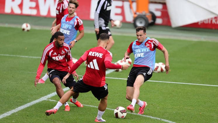 Training, 1. FC Köln, rechts: Paul Okon-Engstler (1. FC Köln), 03.09.2026, Bild: *** Local Caption *** *** Sports Training, 1. FC Köln, Paul Okon Engstler on the right, 1. FC Köln, September 3, 2026, Photo *** Local Caption ***