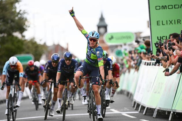 2026 Lloyds Tour of Britain Men Picture by Simon Wilkinson SWpix.com - 03 09 2026 - Cycling - UCI ProSeries - 2026 Lloyds Tour of Britain Men - Stage 2: Boston to Skegness (181.1km) - Tim Merlier (Soudal Quick-Step) Winner of Stage 2 Copyright: x xSWpix.comx(t axPhotographyxHubxLtd)xSimonxWilkinson SWpix.comx SWP-3030-21933