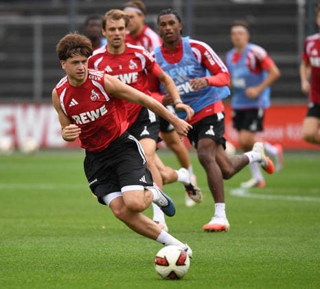 03.09.2026 xophax, Fussball-Bundesliga ,1.FC Köln 1.FC Köln, Saison 2026 2027 , Fussball-Bundesliga Training am Geissbockheim . Abschlusstraining vor dem Spiel gegen den VFB Stuttgart. Mikey Moore ( 1.FC Köln ) Köln *** September 3, 2026 xophax, Bundesliga, 1. FC Köln, 2026–2027 season, Bundesliga Training at Geissbockheim: Final training session before the match against VFB Stuttgart Mikey Moore 1. FC Köln Cologne