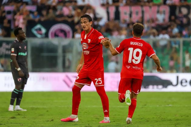 IPA88076482 - Francesco Ruocco of Mantova 1911 celebrates after scoring a goal during the Coppa Italia Round of 16 match between Palermo F.C. and Mantova 1911 at Renzo Barbera Stadium in Palermo, Italy, on September 3, 2026.  Copyright: xVincenzoxOrlando IPAxSportx xx 88076482