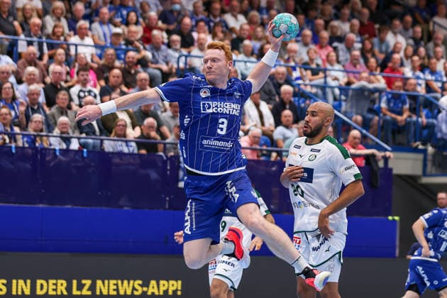 2026.09.03, xkwix, Handball, Handball-Bundesliga, TBV Lemgo Lippe - HSG Wetzlar, PHOENIX CONTACT arena, 2.Spieltag, Saison 2026 2027: Nicolai Theilinger (TBV Lemgo Lippe 3) beim Sprung im Wurf Photo: xKamilxWilkowskixPressefotoKochx Nordrhein-Westfalen Deutschland