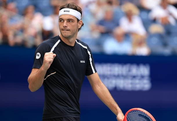 US Open tennis tournament - Day 5 Taylor Fritz of USA gestures as he plays against Mattia Bellucci of Italy during the Men s Singles second round of the US Open Tennis Championships in Flushing Meadows, New York, USA, 03 September 2026. FLUSHING MEADOWS NEW YORK United States  Copyright: xCRISTOBALxHERRERA-ULASHKEVICHx