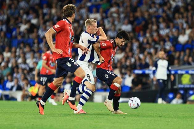 ESP: LaLiga EA Sports Real Sociedad - Celta de Vigo Orri Oskarsson of Real Sociedad and Yoel Lago of Celta Vigo during LaLiga EA Sports match between Real Sociedad - Celta de Vigo played at Anoeta Stadium in Gipuzcoa on September 3, 2026 in Spain Gipuzkoa Spain Futbol Copyright: xAgenciaxLOFx
