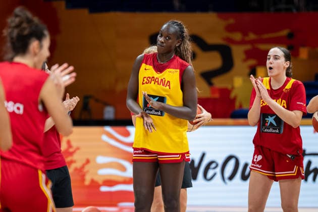 Spain Team Practice - FIBA Women s Basketball World Cup 2026. Awa Fam practices with the Spain national team, Nationalteam at the FIBA Women s Basketball World Cup 2026 in Berlin, Germany, on September 3, 2026. Berlin Germany  Copyright: xMarcinxGolbax originalFilename:golba-spaintea260903_npZ4m.jpg