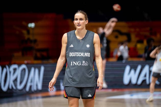 Germany Team Practice - FIBA Women s Basketball World Cup 2026. Leonie Fiebich practices with the Germany national team, Nationalteam at the FIBA Women s Basketball World Cup 2026 in Berlin, Germany, on September 3, 2026. Berlin Germany  Copyright: xMarcinxGolbax originalFilename:golba-germanyt260903_np3G2.jpg