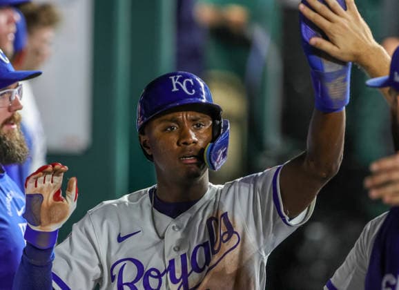 SEP 3, 2026: Kansas City Royals outfielder Tyler Tolbert (2) celebrates in the dugout after scoring a run in the 8th inning against the Miami Marlins at Kauffman Stadium Kansas City, MO. CSM Kansas City United States - ZUMAc04_ 20260903_zma_c04_155 Copyright: xRomanxPunox