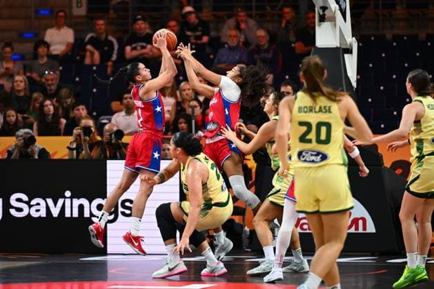 Australia v Puerto Rico - FIBA Women s Basketball World Cup 2026 BERLIN, GERMANY - SEPTEMBER 04 : Players of Puerto Rico during the FIBA Women s Basketball World Cup group C phase match between Australia and Puerto Rico in Berlin on September 4, 2026 in Berlin, Germany, 04 09 2026 Berlin Germany  Copyright: xVincentxKalutx
