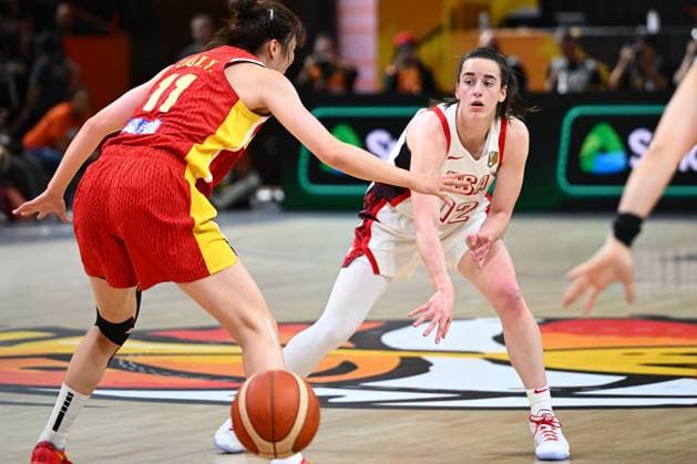 USA v China - FIBA Women s Basketball World Cup 2026 BERLIN, GERMANY - SEPTEMBER 04 : Clark Caitlin guard of United States of America during the FIBA Women s Basketball World Cup group D phase match between United States of America and China in Berlin on September 4, 2026 in Berlin, Germany, 04 09 2026 Berlin Germany  Copyright: xVincentxKalutx