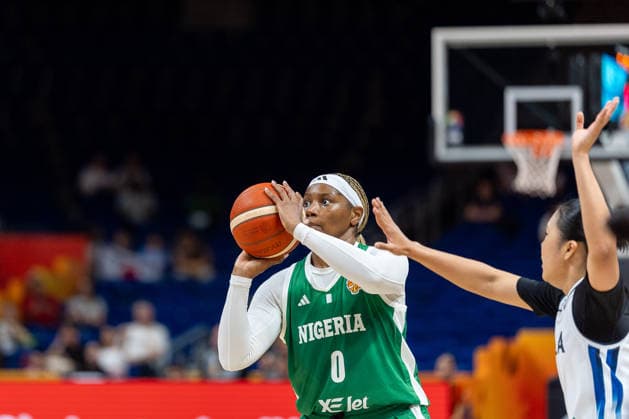 Amy Okonkwo (Nigeria, 00) beim Wurf, GER, Korea vs. Nigeria, Basketball, FIBA Women s World Cup 2026, Gruppenphase, Spieltag 1, 04.09.2026 GER, Korea vs. Nigeria, Basketball, FIBA Women s World Cup 2026, Spieltag 1, 04.09.2026 Berlin Copyright: xEibner-Pressefoto MaxxVincenx EP_MVN
