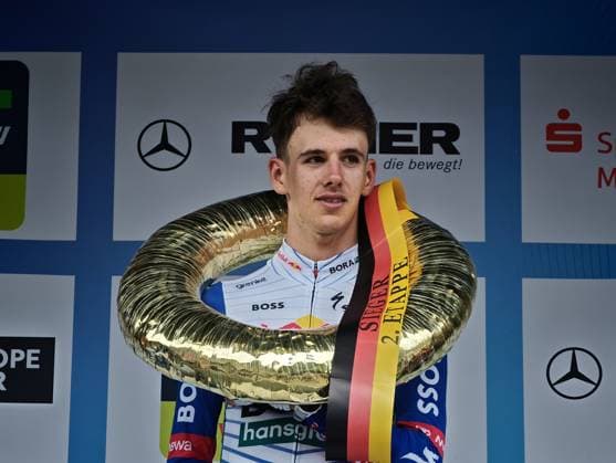 04.09.2026 xkhx Sauerland Rundfahrt 2026 internationales Etappenrennen Etappe 2 Sieger Max Bock (Red Bull - Bora - hansgrohe Rookies) *** September 4, 2026 xkhx Sauerland Tour 2026 International Stage Race Stage 2 Winner Max Bock Red Bull Bora hansgrohe Rookies