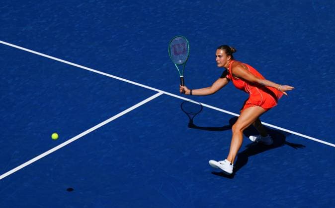 Aryna Sabalenka in third round action 2026 US Open, Day Six, USTA Billie Jean King National Tennis Center, New York, USA - 04 Sep 2026New York USTA Billie Jean King National T New York (NY) United States of America EDITORIAL USE ONLY No use with unauthorised audio, video, data, fixture lists, club league logos or live services. Online in-match use limited to 120 images, no video emulation. No use in betting, games or single club league player publications.  Copyright: xJavierxGarcia Shutterstockx 17133421i