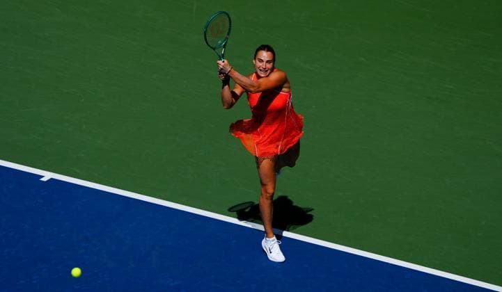 Aryna Sabalenka in third round action 2026 US Open, Day Six, USTA Billie Jean King National Tennis Center, New York, USA - 04 Sep 2026New York USTA Billie Jean King National T New York (NY) United States of America EDITORIAL USE ONLY No use with unauthorised audio, video, data, fixture lists, club league logos or live services. Online in-match use limited to 120 images, no video emulation. No use in betting, games or single club league player publications.  Copyright: xJavierxGarcia Shutterstockx 17133421j