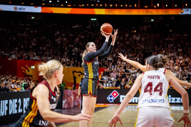 Basketball Berlin 04.09.2026 FIBA Women™s Basketball World Cup Germany 2026 Vorrunde Gruppe Spanien (ESP) - Deutschland (GER) Luisa Geiselsöder (Deutschland, No.15) Geiselsoder *** Basketball Berlin, September 4, 2026 FIBA Women’s Basketball World Cup Germany 2026 Preliminary Round Group Spain (ESP) vs. Germany (GER) Luisa Geiselsöder, Germany, No. 15 Geiselsöder