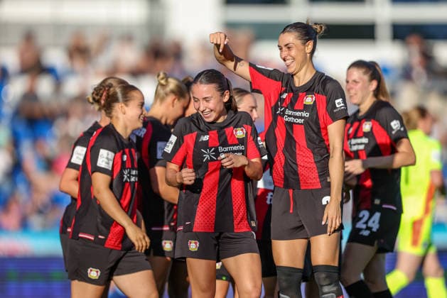 GER, Sinsheim, TSG Hoffenheim vs Bayer 04 Leverkusen, Google Pixel Frauen Bundesliga, Fussball, DFB, Spielzeit 2026 2027, Dietmar Hopp Stadion, 3. Spieltag im Bild: Loreen Bender (Bayer 04 Leverkusen Frauen 19) erzielt den Treffer zum 0:1, Tor, Jubel und Freude, Emotionen DFB DFL REGULATIONS PROHIBIT ANY USE OF PHOTOGRAPHS AS IMAGE SEQUENCES AND OR QUASI-VIDEO, 04.09.2026 *** GER, Sinsheim, TSG Hoffenheim vs. Bayer 04 Leverkusen, Google Pixel Women s Bundesliga, Soccer, DFB, 2026–2027 Season, Dietmar Hopp Stadium, Matchday 3 in Pictures: Loreen Bender of Bayer 04 Leverkusen Women’s Team 19 scores the goal to make it 0–1, Goal, Celebration and joy, emotions. DFB and DFL regulations prohibit any use of photographs as image sequences and or quasi-video. April 9, 2026 Copyright: HMBxMedia HendrikxHamelau