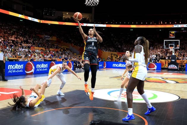 04.09.2026, GER, Basketball, Frauen , Basketball-WM, 2026, 1. Spieltag, Deutschland vs. Spanien Nyara Sabally ( Deutschland 8 ), Spanien-Spielerkreis Berlin Uber Arena Berlin Deutschland *** September 4, 2026, GER, Women s Basketball, Women s Basketball World Cup, 2026, Matchday 1, Germany vs. Spain, Nyara Sabally, Germany 8, Spain, Spielerkreis Berlin, Uber Arena Berlin, Germany Copyright: xNordphotox xEnglerx