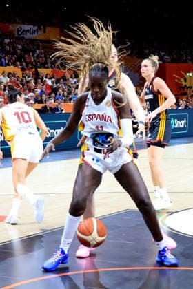 04.09.2026, GER, Basketball, Frauen , Basketball-WM, 2026, 1. Spieltag, Deutschland vs. Spanien Awa Fam ( Spanien 11 ) Berlin Uber Arena Berlin Deutschland *** September 4, 2026, GER, Women s Basketball, Women s Basketball World Cup, 2026, Matchday 1, Germany vs. Spain at Awa Fam Spain 11, Berlin Uber Arena, Berlin, Germany Copyright: xNordphotox xEnglerx