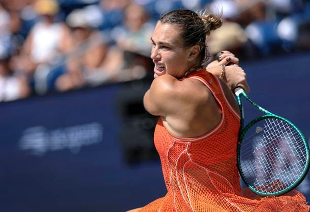 US Open tennis tournament - Day 6 Aryna Sabalenka of Belarus in action against Kamilla Rakhimova of Uzbekistan during the Women‚Äôs Singles round 3 of the US Open Tennis Championship at the USTA Billie Jean King National Tennis Center in Flushing Meadows, New York, USA, 04 September 2026. The 2026 US Open tournament runs from 23 August through 13 September. FLUSHING MEADOWS NEW YORK United States  Copyright: xCRISTOBALxHERRERA-ULASHKEVICHx