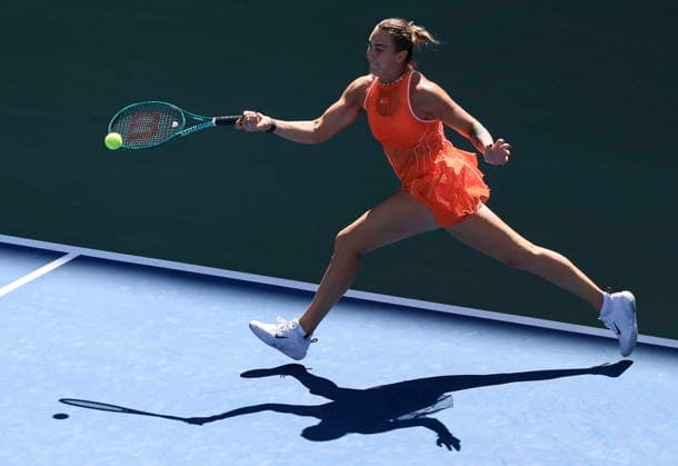 US Open tennis tournament - Day 6 Aryna Sabalenka of Belarus in action against Kamilla Rakhimova of Uzbekistan during the Women™s Singles round 3 of the US Open Tennis Championship at the USTA Billie Jean King National Tennis Center in Flushing Meadows, New York, USA, 04 September 2026. The 2026 US Open tournament runs from 23 August through 13 September. FLUSHING MEADOWS NEW YORK United States  Copyright: xCRISTOBALxHERRERA-ULASHKEVICHx