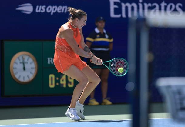 US Open tennis tournament - Day 6 Aryna Sabalenka of Belarus in action against Kamilla Rakhimova of Uzbekistan during the Women‚Äôs Singles round 3 of the US Open Tennis Championship at the USTA Billie Jean King National Tennis Center in Flushing Meadows, New York, USA, 04 September 2026. The 2026 US Open tournament runs from 23 August through 13 September. FLUSHING MEADOWS NEW YORK United States  Copyright: xCRISTOBALxHERRERA-ULASHKEVICHx