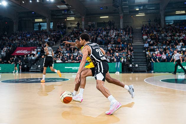 Basketball I Herren I Bundesliga I Saison 2026-2027 I Pre-Season I Veolia Towers Hamburg - EWE Baskets Oldenburg I 04.09.2026 Mathys Kangudia (28, Veolia Towers Hamburg) Hamburg Inselpark Arena Hamburg Deutschland Copyright: xLobeca Björn-OlexKehmx