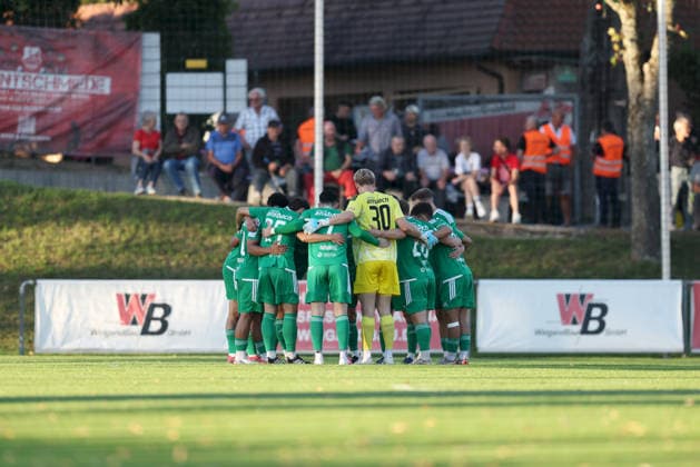 04.09.2026, Herren, Fussball, Saison 2026 2027, Regionalliga Bayern, 7. Spieltag: TSV Aubstadt - SpVgg Ansbach Mannschaftskreis SpVgg Ansbach Sulzfeld Schulstadion Aubstadt (NGN Arena) Bayern Deutschland