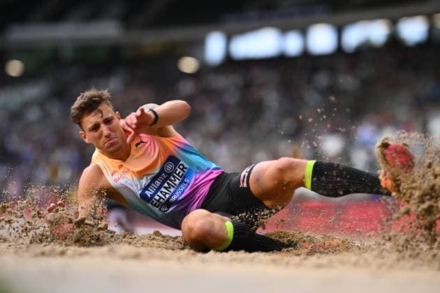 Memorial Van Damme 2025 - Wanda Diamond League - day 1 BRUSSELS, BELGIUM - SEPTEMBER 04 : Ehammer long jump during day 1 of the 50th edition of the 2026 IAAF Wanda Diamond League Allianz Memorial Van Damme athletics meeting in the King Baudouin Stadium in on September 4, 2026 in Brussels, Belgium, 04 09 2026 Brussels Belgium  Copyright: xGvgx
