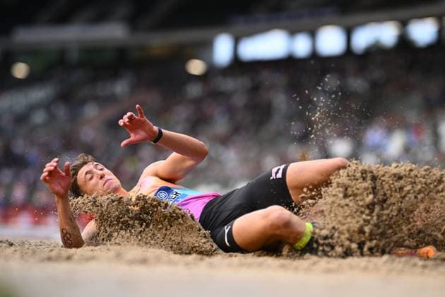 Memorial Van Damme 2025 - Wanda Diamond League - day 1 BRUSSELS, BELGIUM - SEPTEMBER 04 : Ehammer long jump during day 1 of the 50th edition of the 2026 IAAF Wanda Diamond League Allianz Memorial Van Damme athletics meeting in the King Baudouin Stadium in on September 4, 2026 in Brussels, Belgium, 04 09 2026 Brussels Belgium  Copyright: xGvgx
