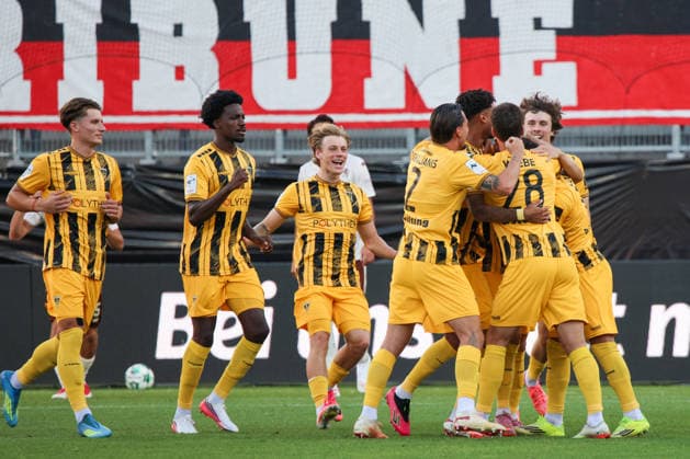 Aachen im Jubel nach dem Tor von Lukas Scepanik (Alemannia Achen, Nr.7) zum 0:1 beim Spiel FC Ingolstadt 04 gegen Alemannia Aachen am 04.09.2026, DFB regulations prohibit any use of photographs as image sequences and or quasi-video. GER, Fussball, 3. Liga, Spieltag 4, FC Ingolstadt 04 gegen Alemannia Aachen, 04.09.2026, Audi Sportpark Ingolstadt Copyright: xEibner-Pressefoto OliverxSTRISCHx EP-OSH